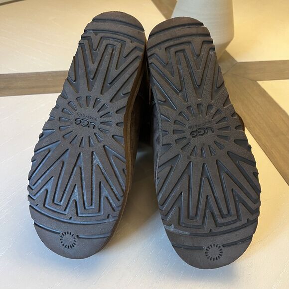 UGG Meadow Ankle Boots Winter Snow Boots Chocolate Brown Size 9 EUC - Picture 6 of 8